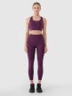 Damskie legginsy treningowe 4F 4FRSS25TFTIF308 - fioletowe