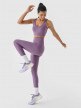 Damskie legginsy treningowe 4F 4FWAW24TFTIF317 - fioletowe