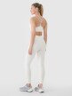 Damskie legginsy treningowe 4F 4FWSS25TFTIF380 - białe
