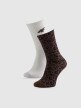 mini: Damskie skarpetki wysokie (2-pack) 4F 4FRSS26USOCF0852 - multikolor (1)