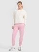 mini: Damskie spodnie dresowe joggery 4F 4FWMM00TTROF0945 - różowe (1)