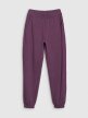 Damskie spodnie dresowe joggery 4F 4FWSS25TTROF1013 - fioletowe