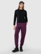 4F Damskie spodnie dresowe joggery 4F 4FWSS25TTROF1013  fioletowe Fioletowy