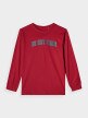 Chłopięcy longsleeve z nadrukiem 4F 4FJRAW24TLONM403 - czerwony