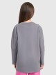 Dziewczęcy longsleeve z nadrukiem 4F 4FJRAW25TLONF591 - szary