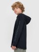 Chłopięcy longsleeve z kapturem 4F 4FJRAW25TLONM610 - czarny