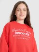 mini: Dziewczęca bluza nierozpinana bez kaptura 4F 4FJRAW25TSWSF2428 - czerwona (4)