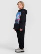 Chłopięca bluza nierozpinana z kapturem 4F 4FJRAW25TSWSM2345 - czarna
