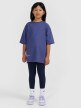 mini: Dziewczęcy t-shirt oversize z nadrukiem 4F 4FJRAW25TTSHF3187 - granatowy (3)