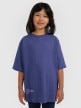 4F JUNIOR Dziewczęcy tshirt oversize z nadrukiem 4F 4FJRAW25TTSHF3187  granatowy Granatowy