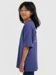 mini: Dziewczęcy t-shirt oversize z nadrukiem 4F 4FJRAW25TTSHF3187 - granatowy (4)