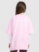 mini: Dziewczęcy t-shirt oversize z nadrukiem 4F 4FJRAW25TTSHF3187 - różowy (5)