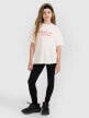 Dziewczęcy t-shirt z nadrukiem 4F 4FJRAW25TTSHF3188 - biały