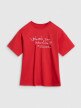 mini: Dziewczęcy t-shirt z nadrukiem 4F 4FJRAW25TTSHF3188 - czerwony (5)