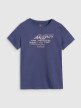 Dziewczęcy t-shirt z nadrukiem 4F 4FJRAW25TTSHF3189-11S - granatowy