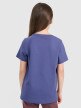 Dziewczęcy t-shirt z nadrukiem 4F 4FJRAW25TTSHF3189-11S - granatowy