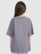 mini: Dziewczęcy t-shirt oversize z nadrukiem 4F 4FJRAW25TTSHF3197 - szary (6)