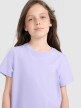 mini: Dziewczęcy t-shirt z nadrukiem 4F 4FJRAW25TTSHF3199 - fioletowy (4)