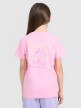 Dziewczęcy t-shirt z nadrukiem 4F 4FJRAW25TTSHF3199 - różowy