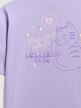 mini: Dziewczęcy t-shirt oversize z nadrukiem 4F 4FJRAW25TTSHF3200 - fioletowy (9)