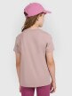 mini: Dziewczęcy t-shirt bez nadruku 4F 4FJRAW25TTSHF3233 - beżowy (4)