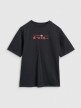 Chłopięcy t-shirt oversize z nadrukiem 4F 4FJRAW25TTSHM3064 - czarny