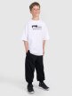 mini: Chłopięcy t-shirt oversize z nadrukiem 4F 4FJRAW25TTSHM3065 - biały (2)