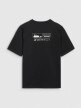 Chłopięcy t-shirt oversize z nadrukiem 4F 4FJRAW25TTSHM3065 - czarny