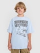 Chłopięcy t-shirt oversize z nadrukiem 4F 4FJRAW25TTSHM3206 - niebieski
