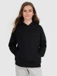 4F JUNIOR Dziewczęca bluza nierozpinana z kapturem 4F 4FJRMM00TSWSF2465  czarna Czarny
