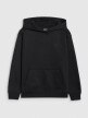 mini: Dziewczęca bluza nierozpinana z kapturem 4F 4FJRMM00TSWSF2465 - czarna (6)