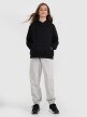 mini: Dziewczęca bluza nierozpinana z kapturem 4F 4FJRMM00TSWSF2465 - czarna (2)