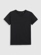 4F JUNIOR Dziewczęcy tshirt bez nadruku 4F 4FJRMM00TTSHF3231  czarny Czarny