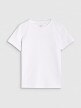 mini: Chłopięcy t-shirt bez nadruku 4F 4FJRMM00TTSHM3254 - biały (5)