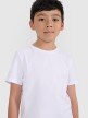 mini: Chłopięcy t-shirt bez nadruku 4F 4FJRMM00TTSHM3254 - biały (3)