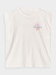 mini: Dziewczęcy top z nadrukiem 4F 4FJRSS24TTSHF2052 - biały (5)