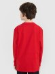 Chłopięcy longsleeve z nadrukiem 4F 4FJRSS25TLONM538 - czerwony