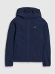 Dziewczęcy softshell rozpinany z kapturem 4F 4FJRSS25TSOFU443 - granatowy