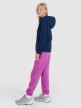 Dziewczęcy softshell rozpinany z kapturem 4F 4FJRSS25TSOFU443 - granatowy