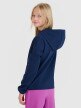 Dziewczęcy softshell rozpinany z kapturem 4F 4FJRSS25TSOFU443 - granatowy