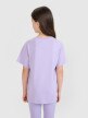 Dziewczęcy t-shirt z nadrukiem 4F 4FJRSS25TTSHF2644 - fioletowy