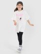 Dziewczęcy t-shirt z nadrukiem 4F 4FJRSS25TTSHF2646 - biały