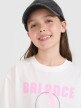Dziewczęcy t-shirt z nadrukiem 4F 4FJRSS25TTSHF2646 - biały