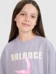 Dziewczęcy t-shirt z nadrukiem 4F 4FJRSS25TTSHF2646 - szary