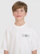 Chłopięcy t-shirt z nadrukiem 4F 4FJRSS25TTSHM2640 - biały