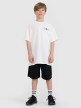 Chłopięcy t-shirt z nadrukiem 4F 4FJRSS25TTSHM2640 - biały
