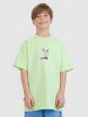 Chłopięcy t-shirt z nadrukiem 4F 4FJRSS25TTSHM2641 - zielony