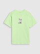 Chłopięcy t-shirt z nadrukiem 4F 4FJRSS25TTSHM2641 - zielony