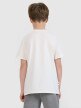 Chłopięcy t-shirt z nadrukiem 4F 4FJRSS25TTSHM2643 - biały