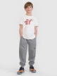 Chłopięcy t-shirt z nadrukiem 4F 4FJRSS25TTSHM2643 - biały